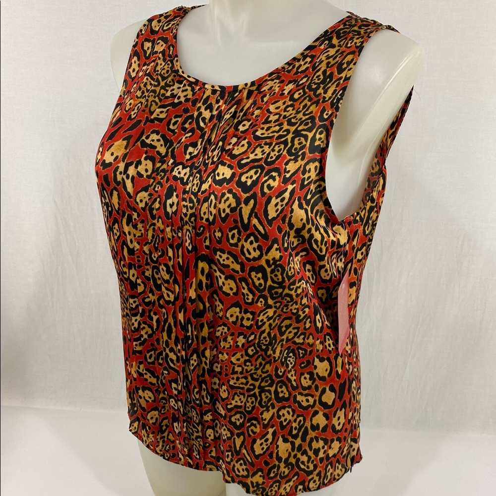 Anne Klein animal print sleeveless blouse
